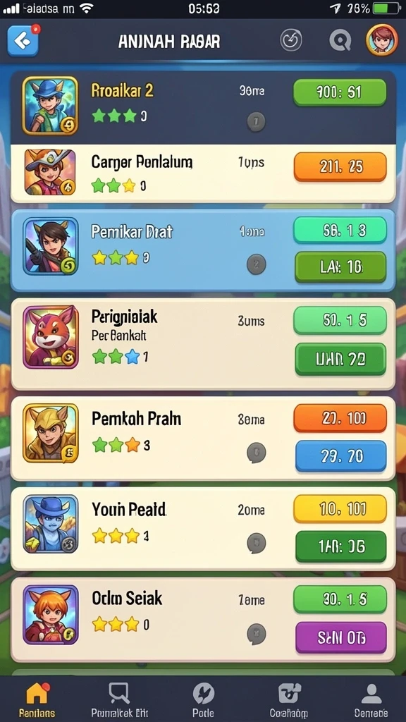 menara188 - Screenshot menampilkan salah satu level menantang dalam permainan.