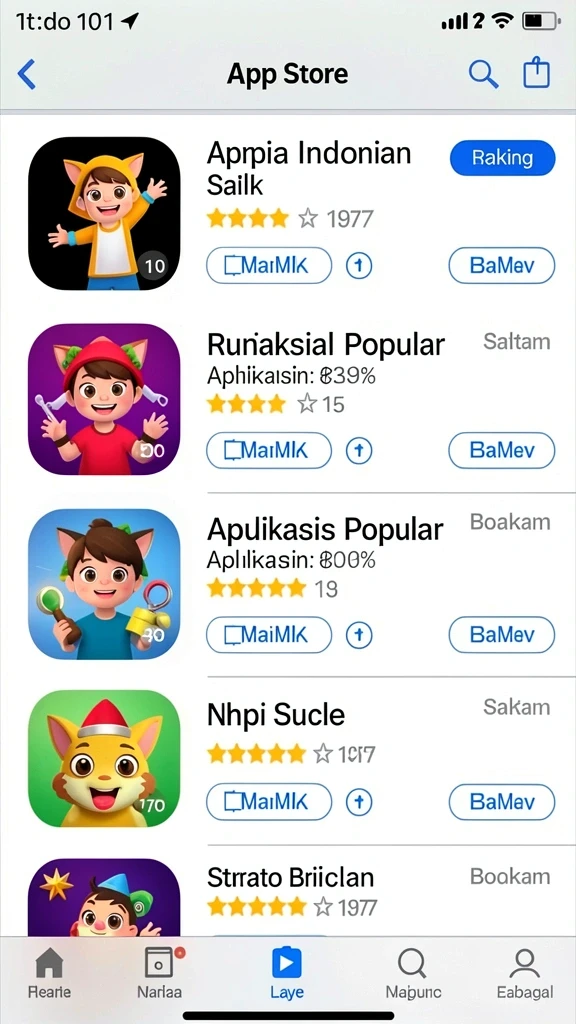 ollo4d - Tangkapan layar menampilkan pilihan item yang bisa dikoleksi.
