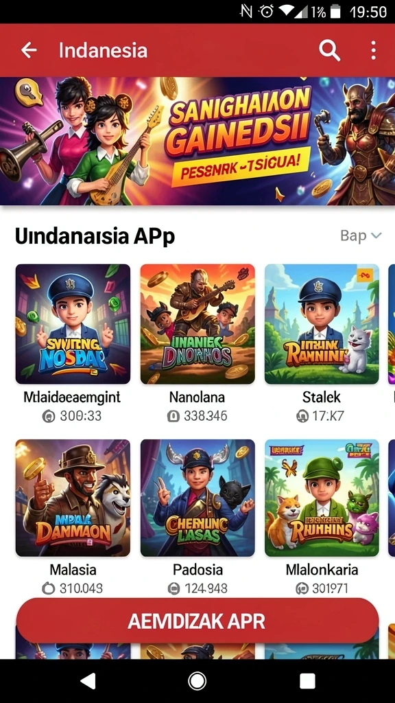 p200m - Visual grafis yang menawan dan penuh warna.